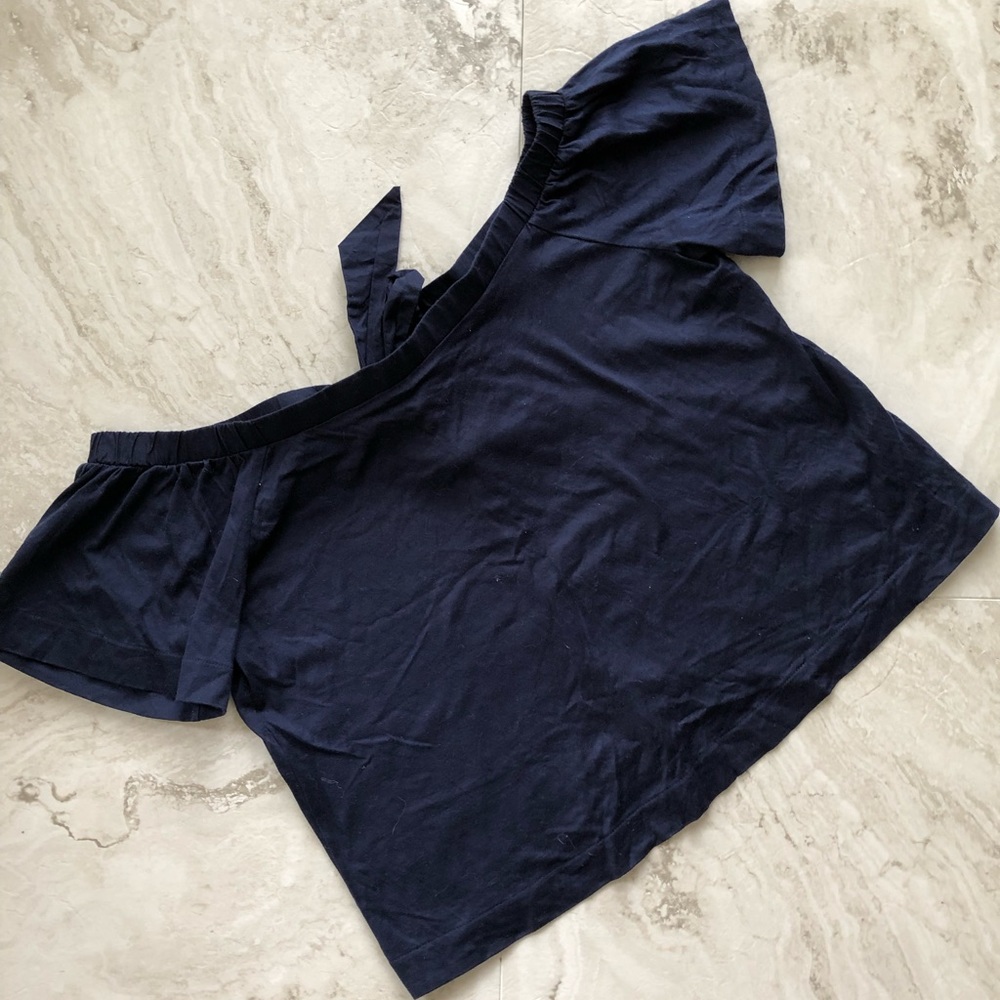 Banana Republic Navy off shoulder top